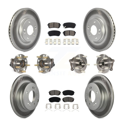 Kit de plaquettes de Rotor de frein à disque revêtu de roulement de moyeu avant et arrière (10 pièces) pour Hyundai Sonat