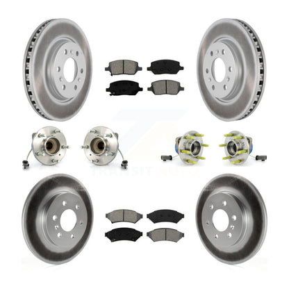 Kit de rotor et de plaquettes de frein à disque revêtus de roulement de moyeu avant et arrière (10 pièces) pour Saturn Rela