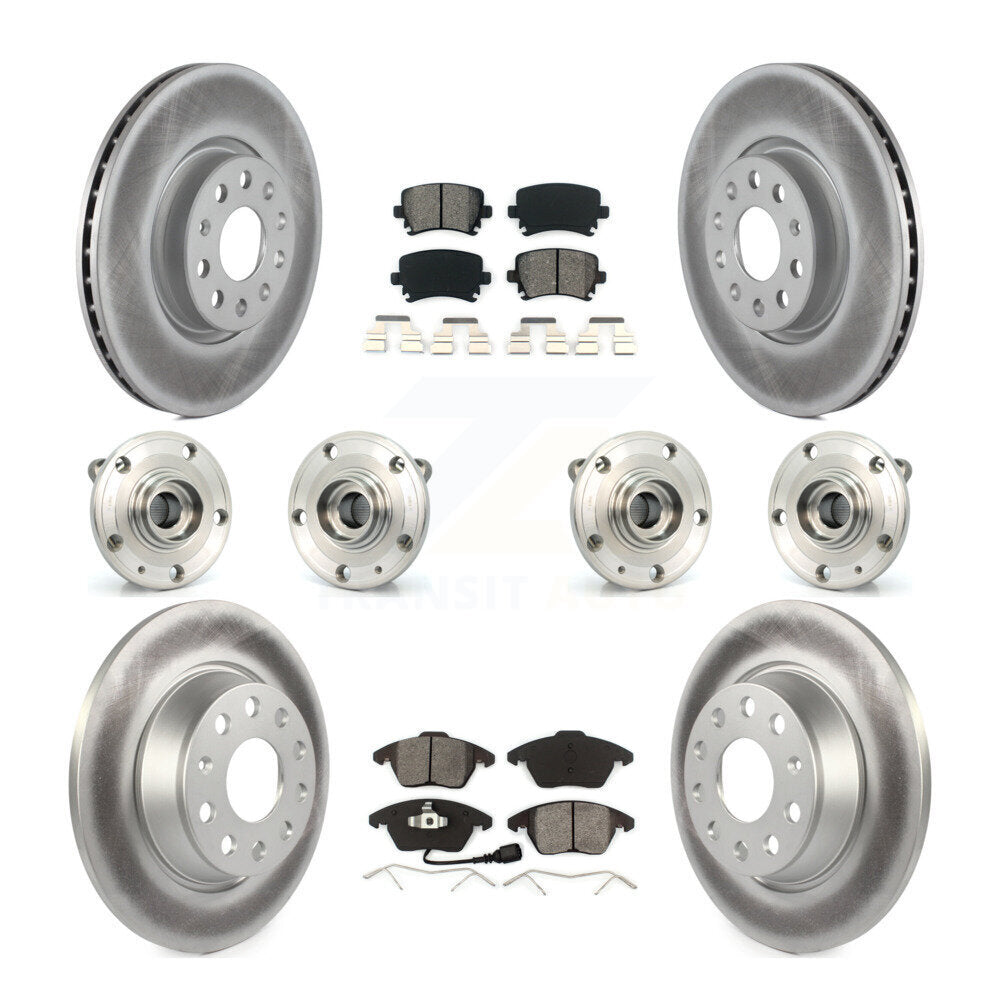 Kit de plaquettes de rotor de frein, roulement de moyeu avant et arrière (10 pièces) pour Volkswagen Passat C