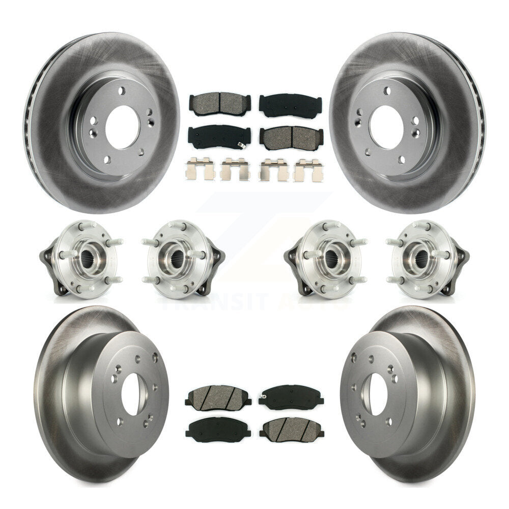 Kit de plaquettes de rotor de frein, roulement de moyeu avant et arrière (10 pièces) pour Hyundai Santa Fe AW