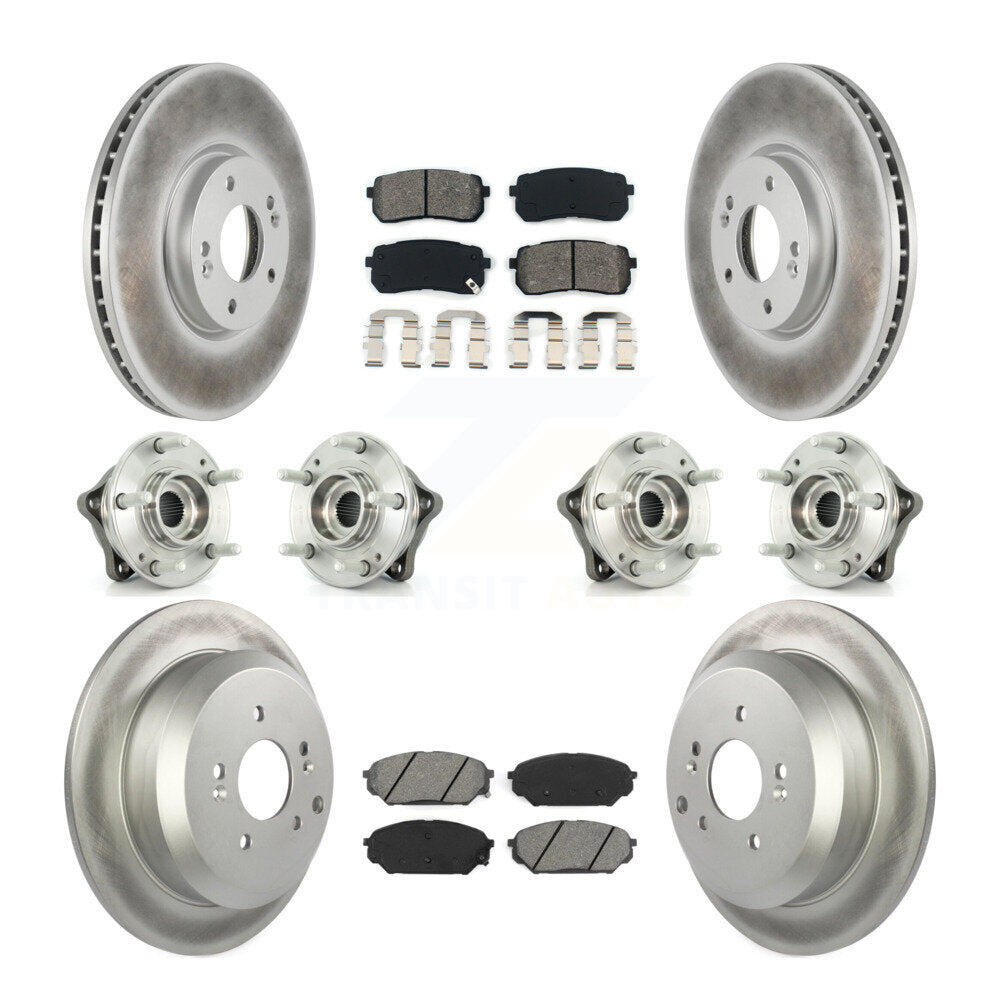 Kit de plaquettes de rotor de frein, roulement de moyeu avant et arrière (10 pièces) pour Hyundai Veracruz AW