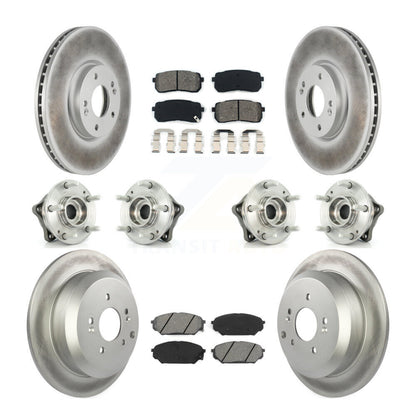 Kit de plaquettes de rotor de frein, roulement de moyeu avant et arrière (10 pièces) pour Hyundai Veracruz AW
