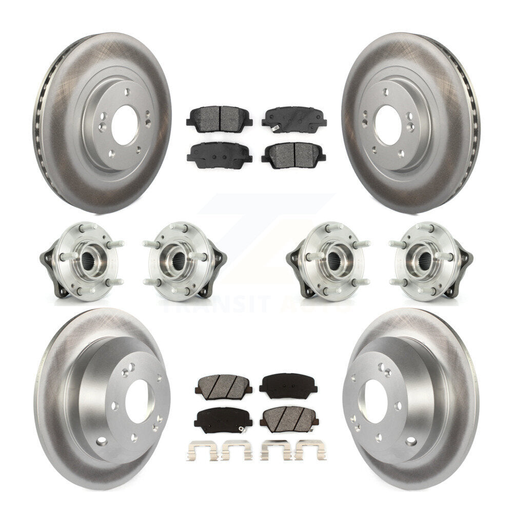 Kit de plaquettes de rotor de frein, roulement de moyeu avant et arrière (10 pièces) pour Kia Sorento AW 14-15