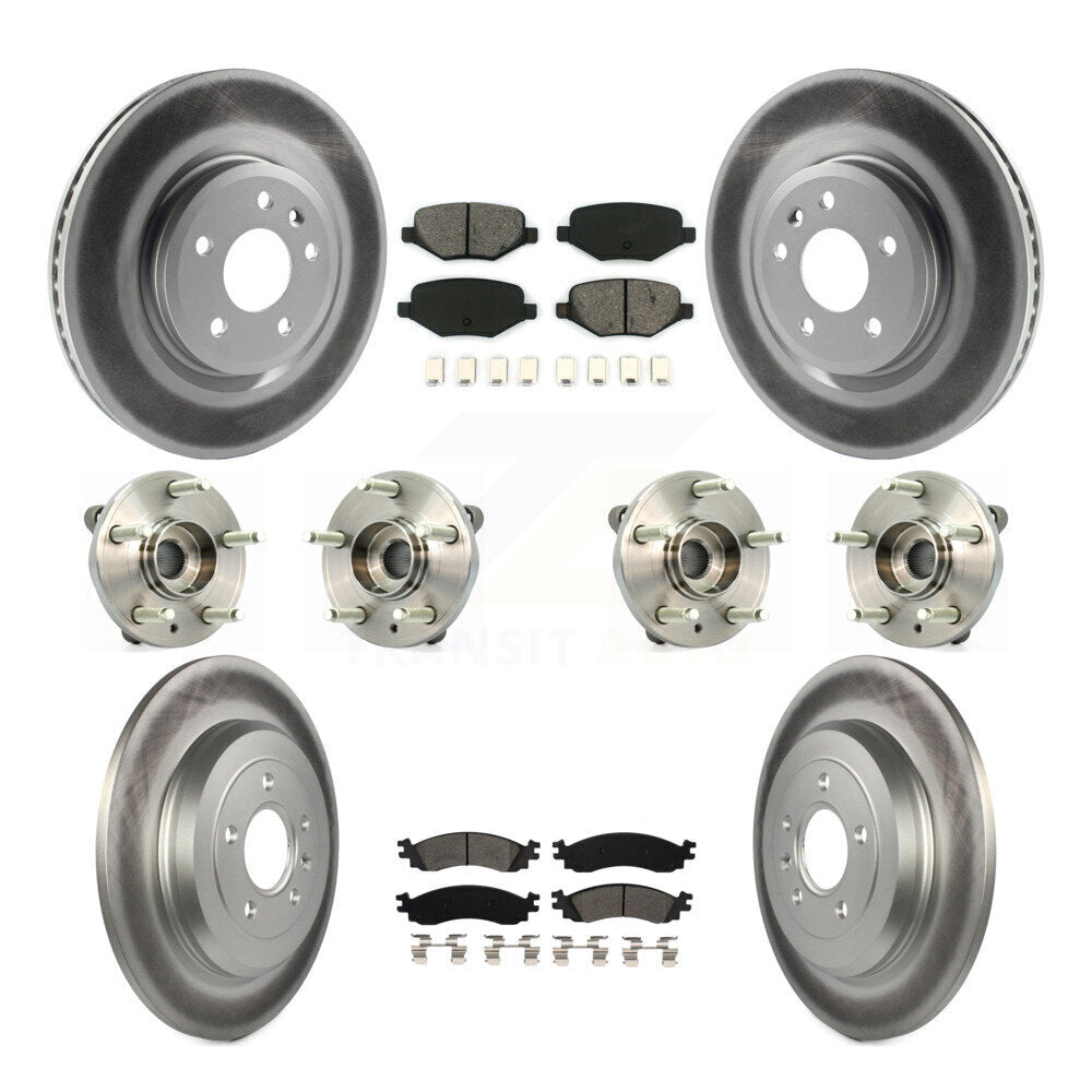 Kit de plaquettes de rotor de frein, roulement de moyeu avant et arrière (10 pièces) pour Ford Taurus SH 10-12