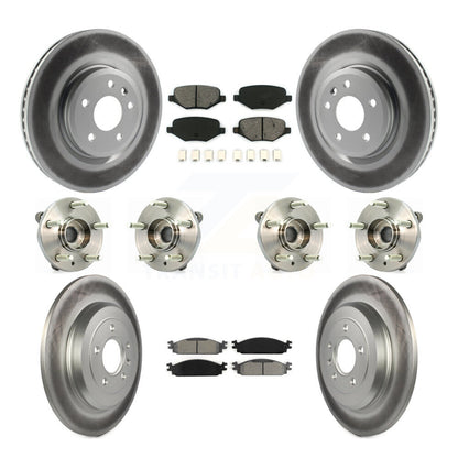 Kit de plaquettes de rotor de frein, roulement de moyeu avant et arrière (10 pièces) pour Lincoln MK 2009 – 2010