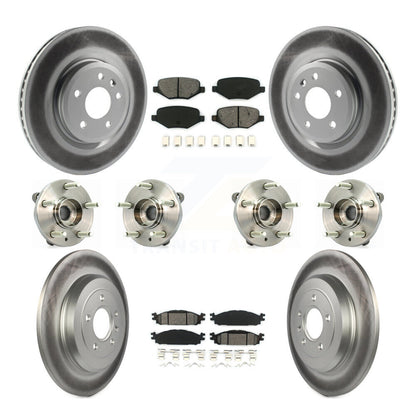 Kit de plaquettes de rotor de frein, roulement de moyeu avant et arrière (10 pièces) pour Ford Flex Taurus MK