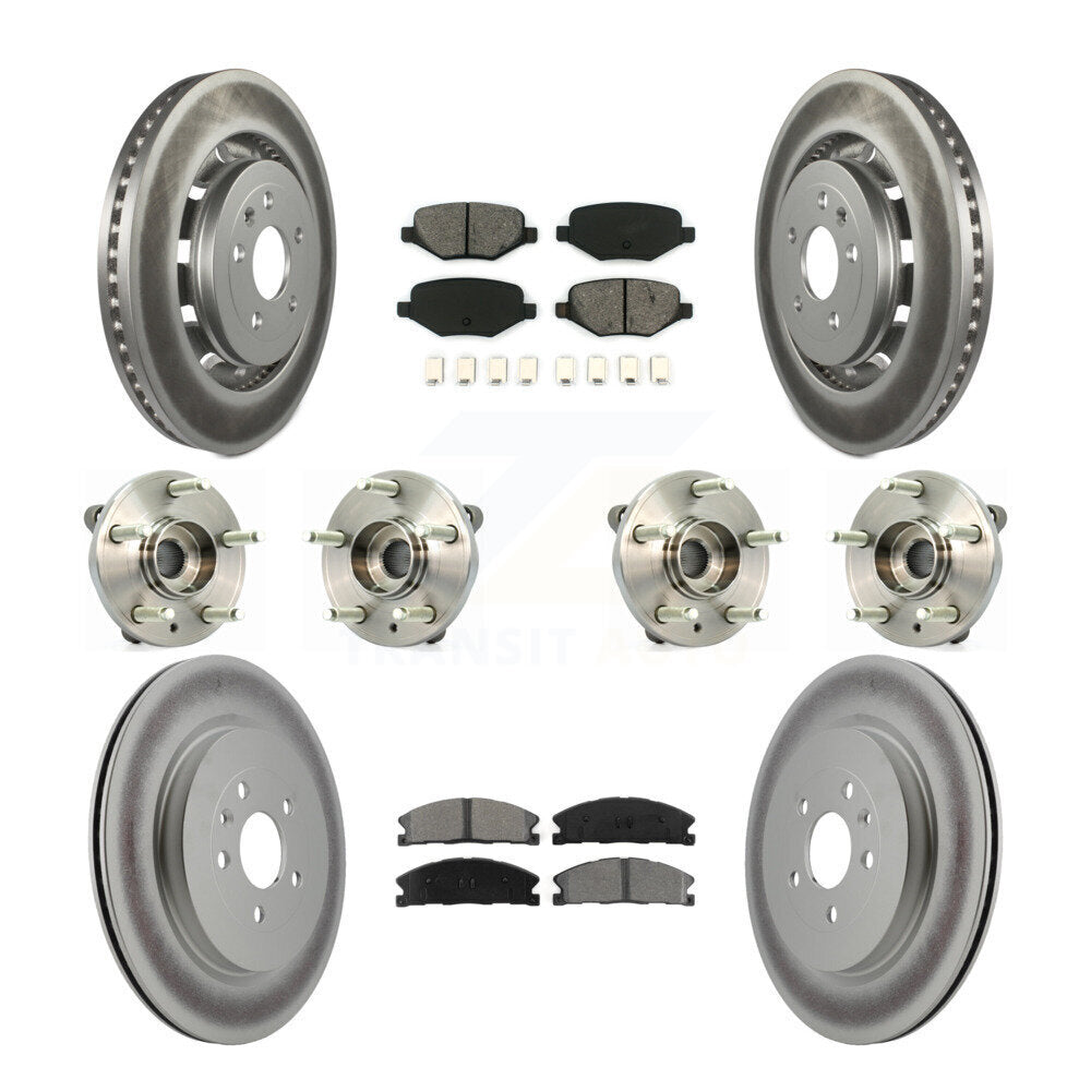 Kit de plaquettes de Rotor de frein, roulement de moyeu avant et arrière (10 pièces) pour Ford Lincoln Flex MK
