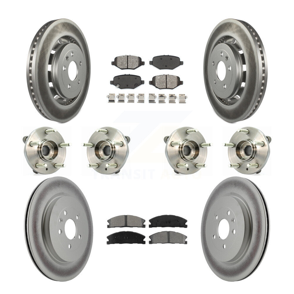 Kit de plaquettes de rotor de frein, roulement de moyeu avant et arrière (10 pièces) pour Ford Flex Taurus MK