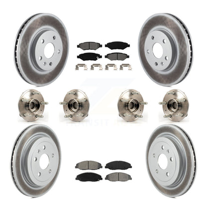 Kit de Rotor et de plaquettes de frein à disque revêtus de roulement de moyeu avant et arrière (10 pièces) pour Cadillac CT