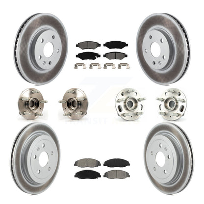 Kit de Rotor et de plaquettes de frein à disque revêtus de roulement de moyeu avant et arrière (10 pièces) pour Cadillac CT