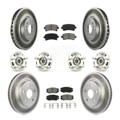 Kit de rotors et plaquettes de frein revêtus de roulement de moyeu avant et arrière (10 pièces) pour Chevrolet Malib