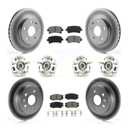 Kit de rotors et plaquettes de frein revêtus de roulement de moyeu avant et arrière (10 pièces) pour Chevrolet Malib