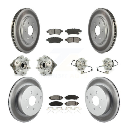 Kit de rotor et de plaquettes de frein revêtus de roulement de moyeu avant et arrière (10 pièces) pour Nissan Pathfinde
