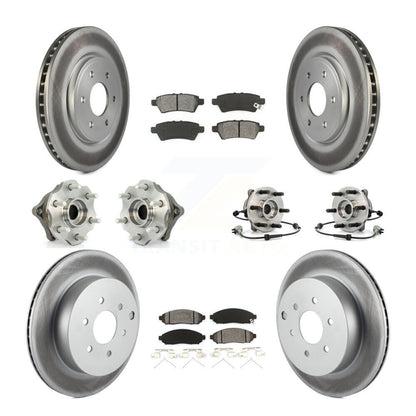 Kit de rotor et de plaquettes de frein revêtus de roulement de moyeu avant et arrière (10 pièces) pour Nissan Pathfinde
