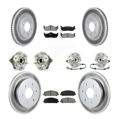 Kit de plaquettes de rotor de frein à disque revêtues de roulement de moyeu avant et arrière (10 pièces) pour Nissan Armad