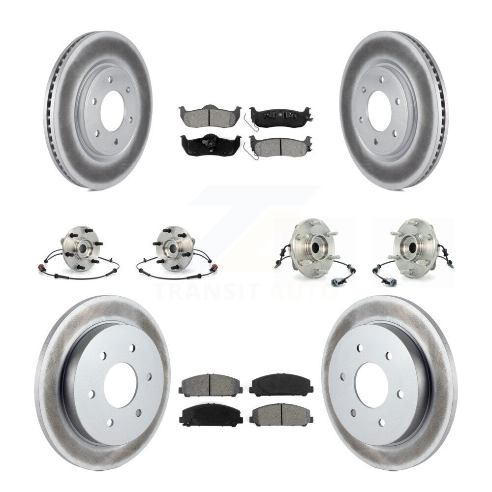 Kit de plaquettes de rotor de frein à disque revêtues de roulement de moyeu avant et arrière (10 pièces) pour INFINITI QX5
