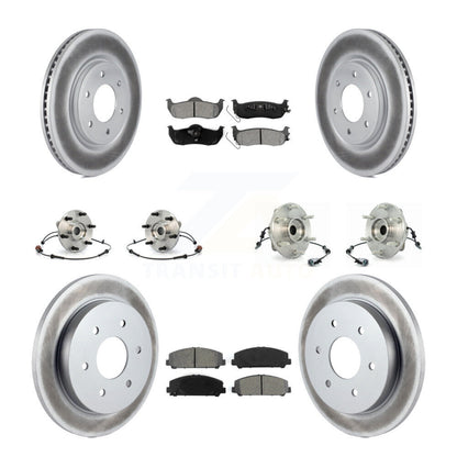 Kit de plaquettes de rotor de frein à disque revêtues de roulement de moyeu avant et arrière (10 pièces) pour INFINITI QX5
