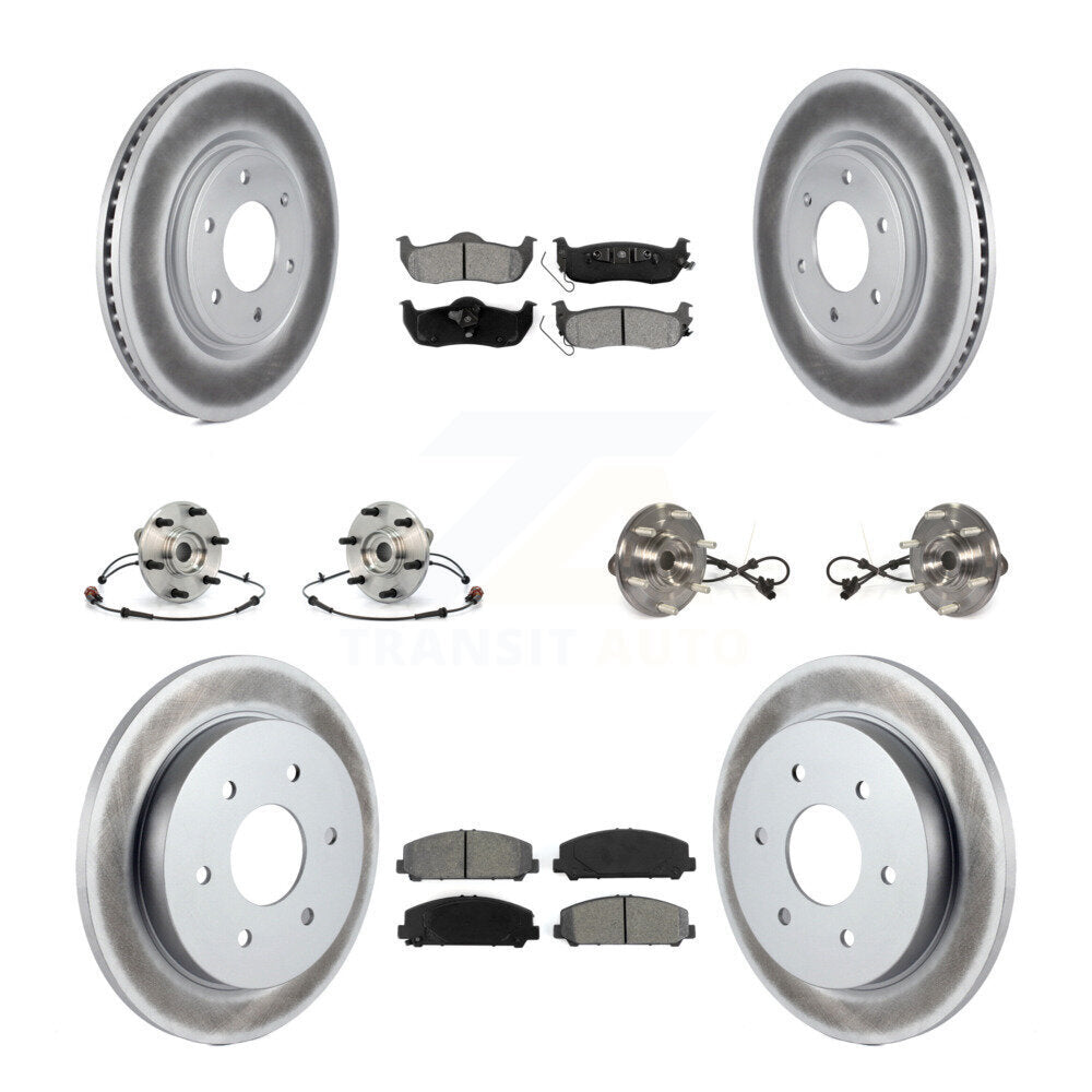 Kit de plaquettes de rotor de frein à disque revêtues de roulement de moyeu avant et arrière (10 pièces) pour Nissan Armad