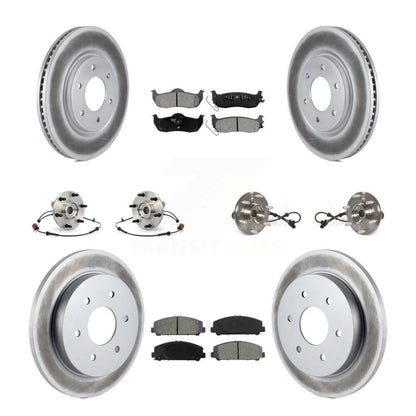 Kit de plaquettes de rotor de frein à disque revêtues de roulement de moyeu avant et arrière (10 pièces) pour Nissan Armad