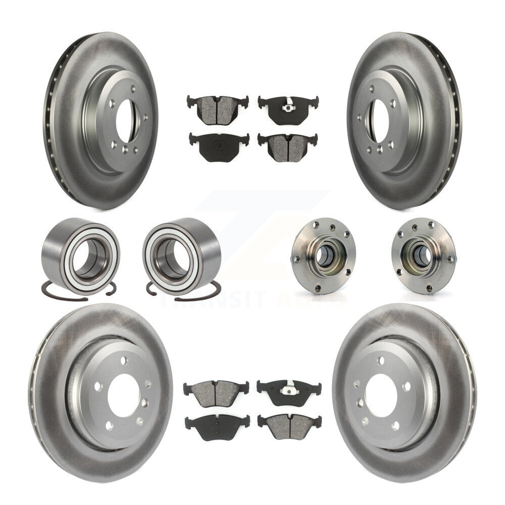 Kit de patins de Rotor de frein enduits de roulement de moyeu avant et arrière (10 pièces) pour BMW 330Ci 330