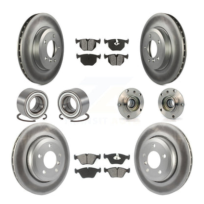 Kit de patins de Rotor de frein enduits de roulement de moyeu avant et arrière (10 pièces) pour BMW 330Ci 330