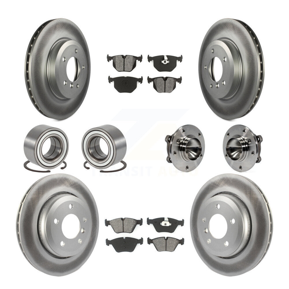 Kit de patins de rotor de frein enduits de roulement de moyeu avant et arrière (10 pièces) pour BMW 330C 2006