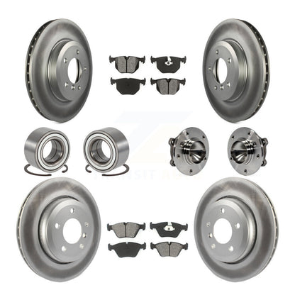 Kit de patins de rotor de frein enduits de roulement de moyeu avant et arrière (10 pièces) pour BMW 330C 2006