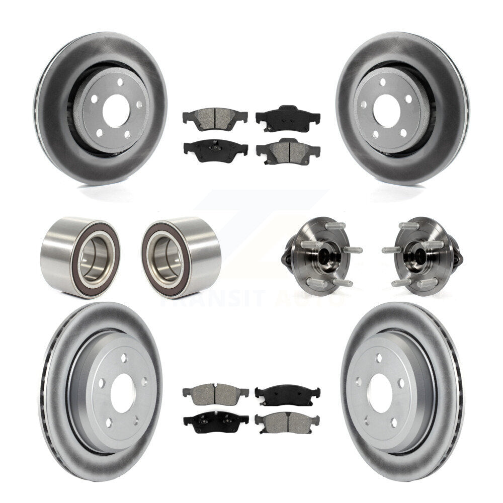 Kit de chaussures de plaquettes de Rotor de frein de manteau de roulement de moyeu avant et arrière pour Jeep Grand Cherokee W