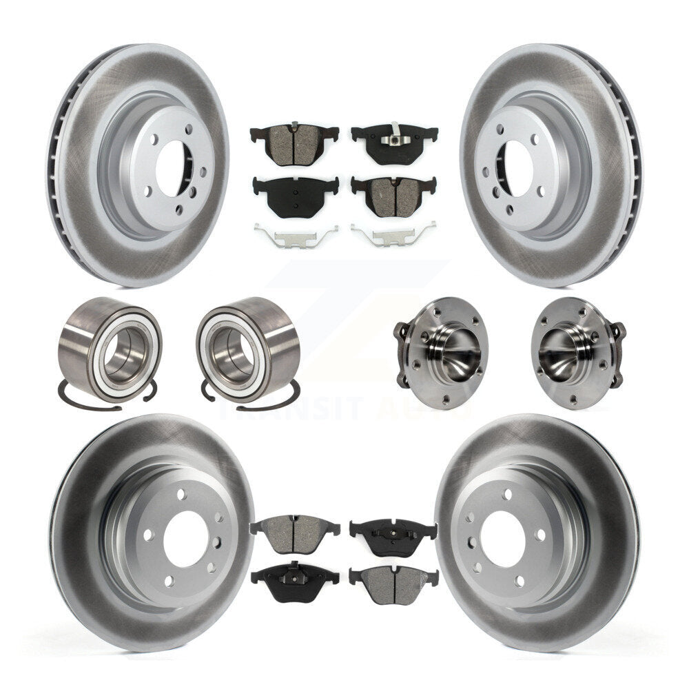 Kit de patins de rotor de frein enduits de roulement de moyeu avant et arrière (10 pièces) pour BMW 335i 335i