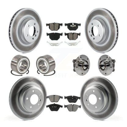 Kit de patins de rotor de frein enduits de roulement de moyeu avant et arrière (10 pièces) pour BMW 335i 335i