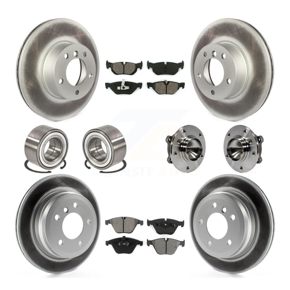 Kit de chaussures de plaquettes de Rotor de frein à disque revêtues de roulement de moyeu avant et arrière (10 pièces) pour BMW 328