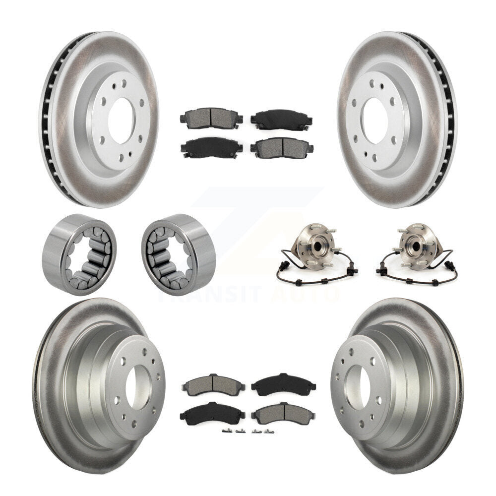 Kit de chaussures de plaquettes de Rotor de frein, roulement de moyeu avant et arrière (10 pièces) pour GMC Envoy Buic