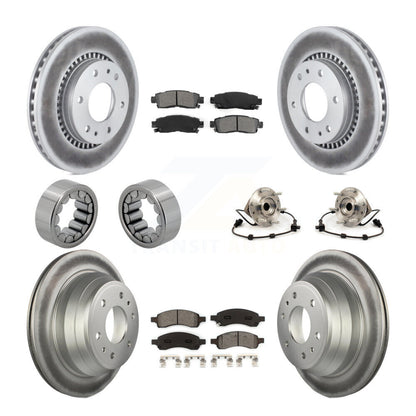 Kit de chaussures de plaquettes de Rotor de frein enduites de roulement de moyeu avant et arrière (10 pièces) pour Chevrolet GM