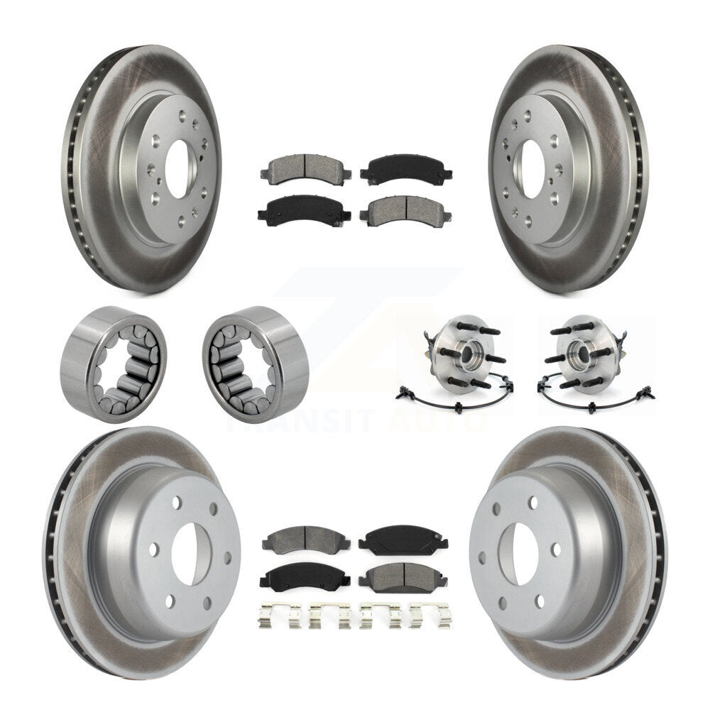 Kit de patins de Rotor de frein enduits de roulement de moyeu avant et arrière (10 pièces) pour Chevrolet 150