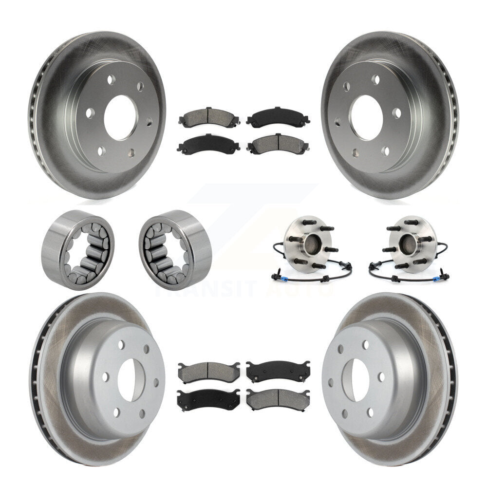 Kit de patins de Rotor de frein enduits de roulement de moyeu avant et arrière (10 pièces) pour Chevrolet 150