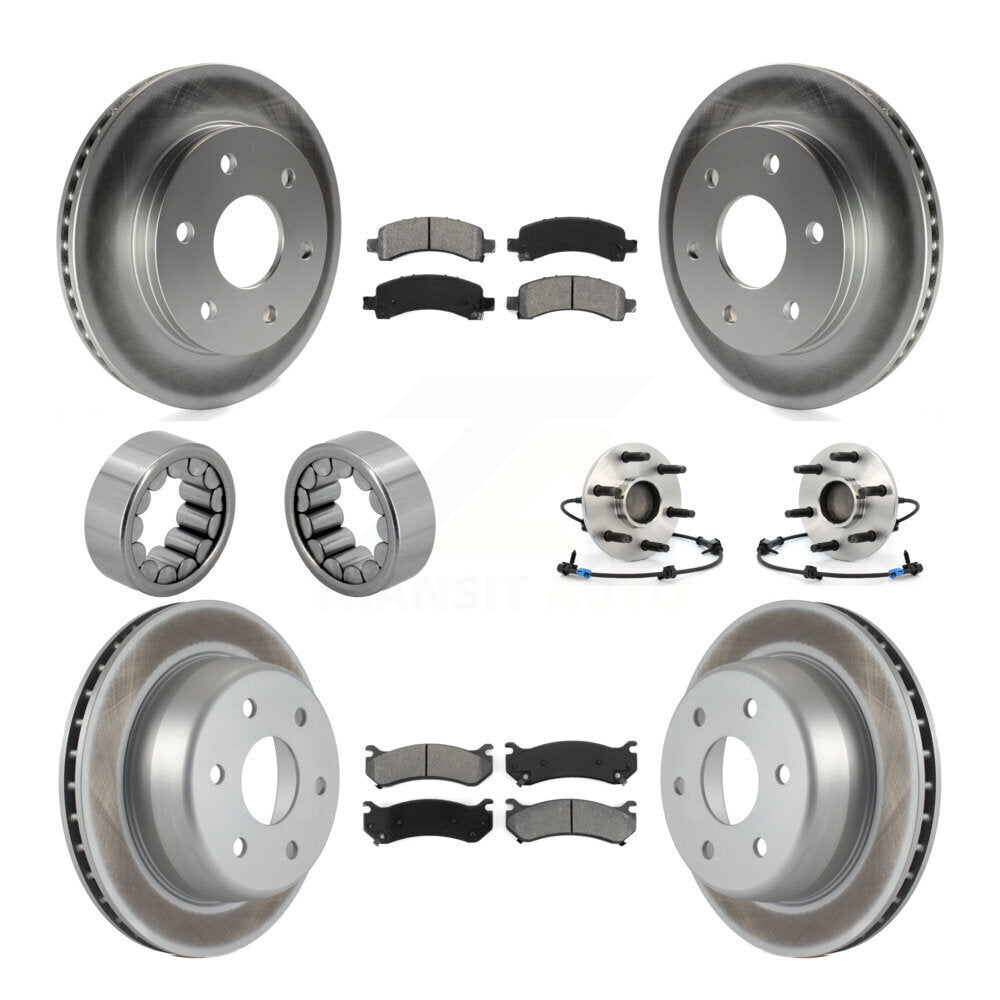 Kit de patins de Rotor de frein enduits de roulement de moyeu avant et arrière (10 pièces) pour Chevrolet 150