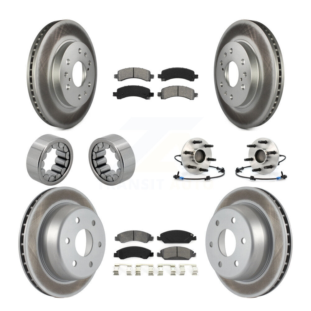 Kit de patins de Rotor de frein enduits de roulement de moyeu avant et arrière (10 pièces) pour Chevrolet 150