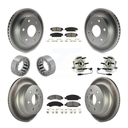 Kit de chaussures de plaquettes de Rotor de frein, roulement de moyeu avant et arrière (10 pièces) pour GMC Sierra 150