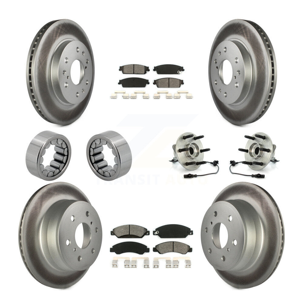 Kit de patins de rotor de frein, roulement de moyeu avant et arrière (10 pièces) pour Chevrolet GMC X