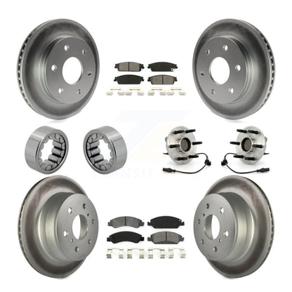 Kit de chaussures de plaquettes de Rotor de frein, roulement de moyeu avant et arrière (10 pièces) pour GMC Sierra 150