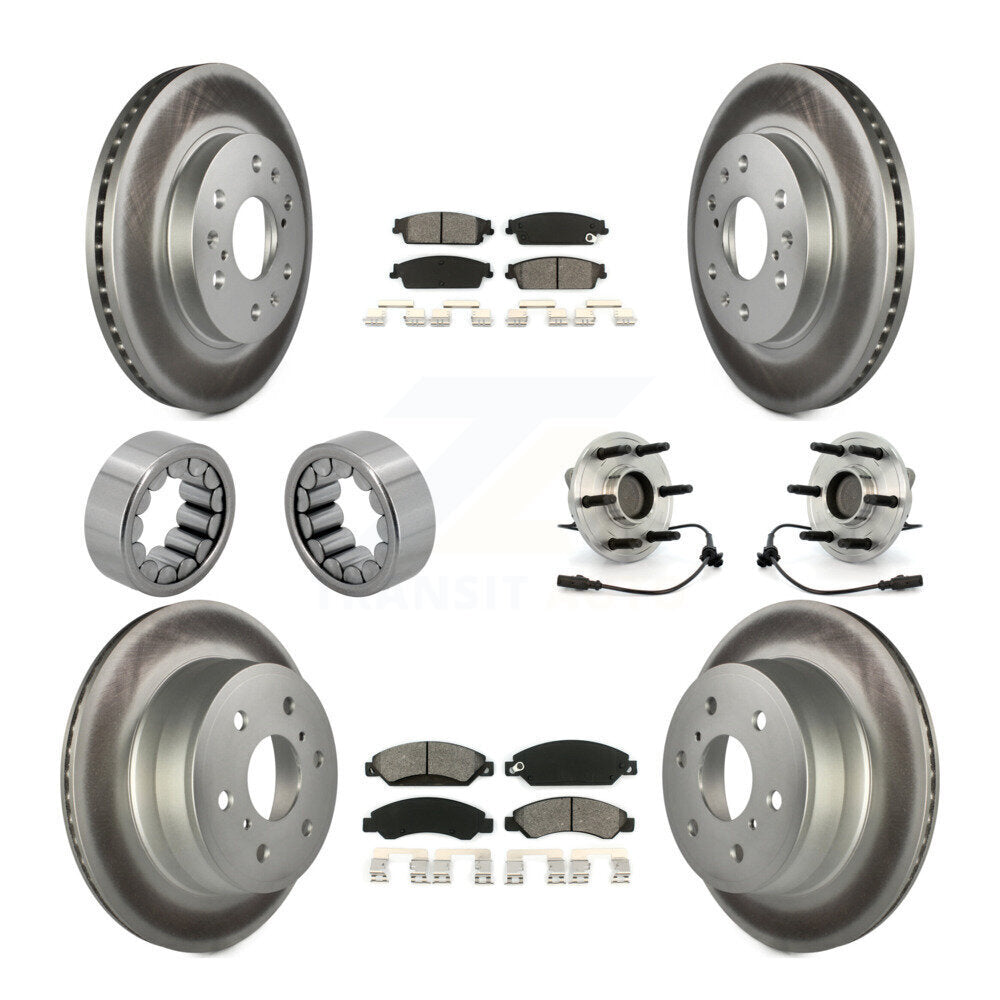 Kit de patins de rotor de frein, roulement de moyeu avant et arrière (10 pièces) pour Chevrolet GMC X
