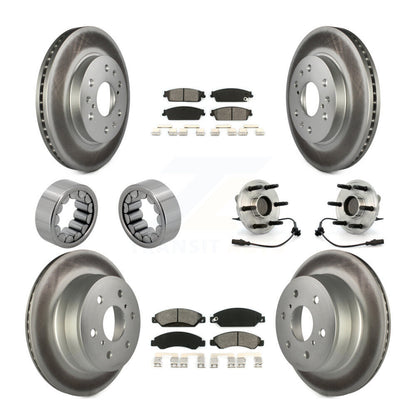 Kit de patins de rotor de frein, roulement de moyeu avant et arrière (10 pièces) pour Chevrolet GMC X