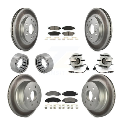 Kit de patins de rotor de frein, roulement de moyeu avant et arrière (10 pièces) pour Chevrolet GMC X