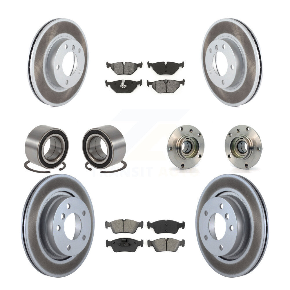 Kit de patins de Rotor de frein enduits de roulement de moyeu avant et arrière (10 pièces) pour BMW 328i 328i