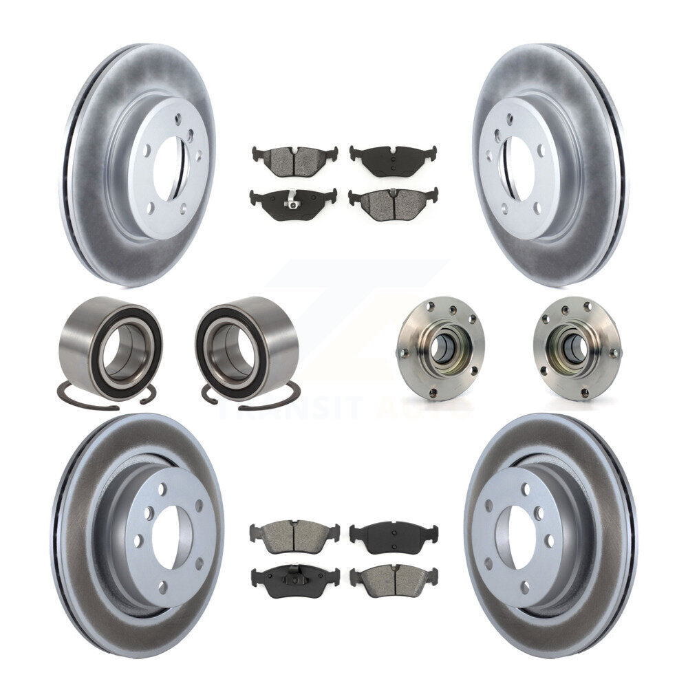 Kit de patins de Rotor de frein enduits de roulement de moyeu avant et arrière (10 pièces) pour BMW 325i 325C