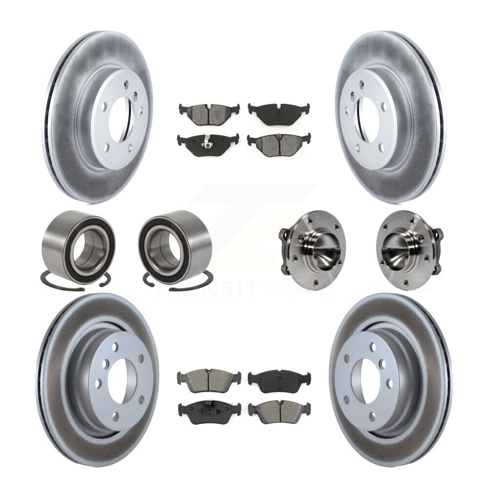 Kit de patins de rotor de frein enduits de roulement de moyeu avant et arrière (10 pièces) pour BMW 325C 2006