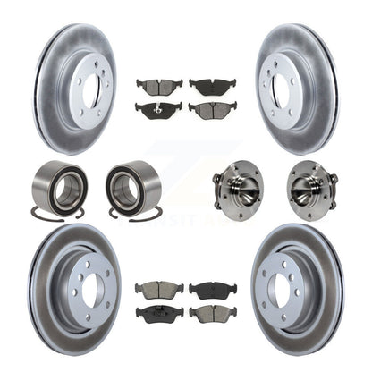 Kit de patins de rotor de frein enduits de roulement de moyeu avant et arrière (10 pièces) pour BMW 325C 2006