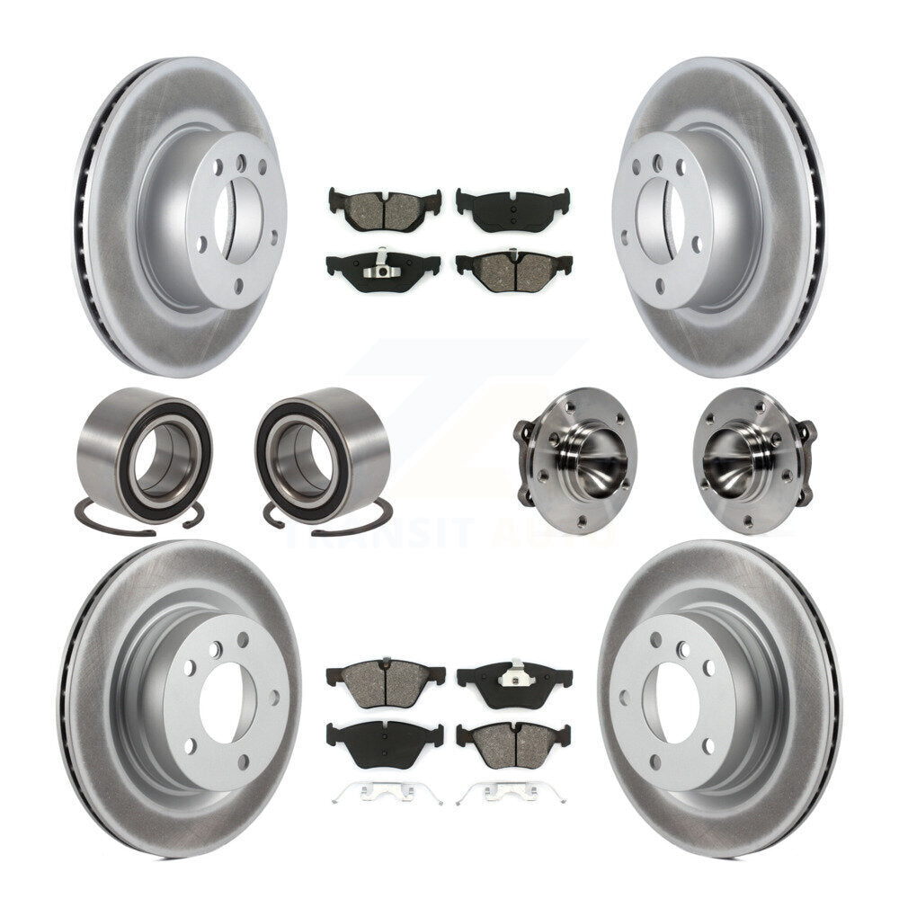 Kit de chaussures de plaquettes de Rotor de frein enduites de roulement de moyeu avant et arrière (10 pièces) pour BMW 328i 323