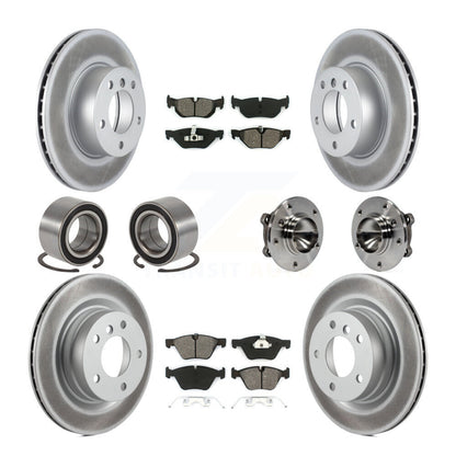 Kit de chaussures de plaquettes de Rotor de frein enduites de roulement de moyeu avant et arrière (10 pièces) pour BMW 328i 323