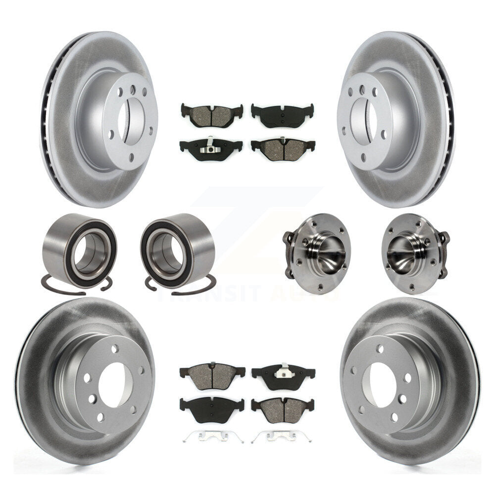 Kit de patins de rotor de frein enduits de roulement de moyeu avant et arrière (10 pièces) pour BMW 128 08-13